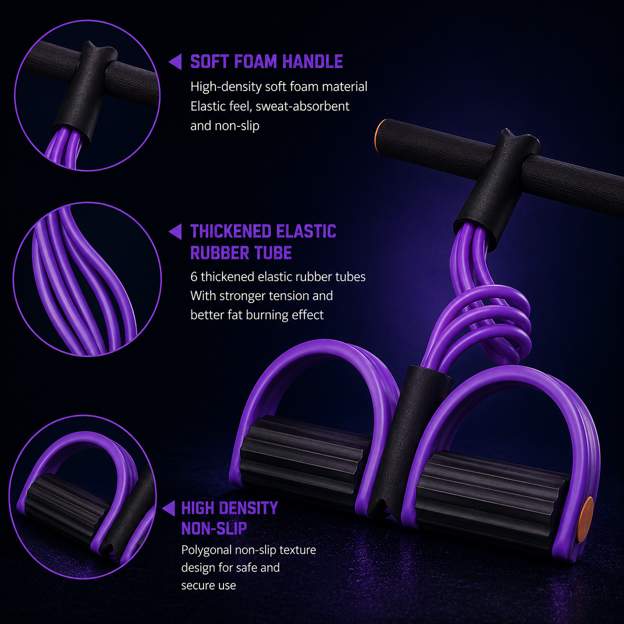 MuscleMotion™ 6-Tube Stretch Rope